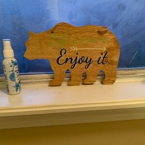 Wooden Bear Wall Decor